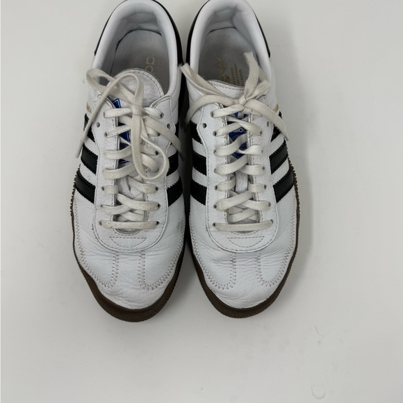 adidas Samba Platform – All Leather – White/ Black with Brown Gum Sole - Picture 5 of 8
